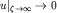 $u|_{\zeta \rightarrow \infty}\rightarrow 0$